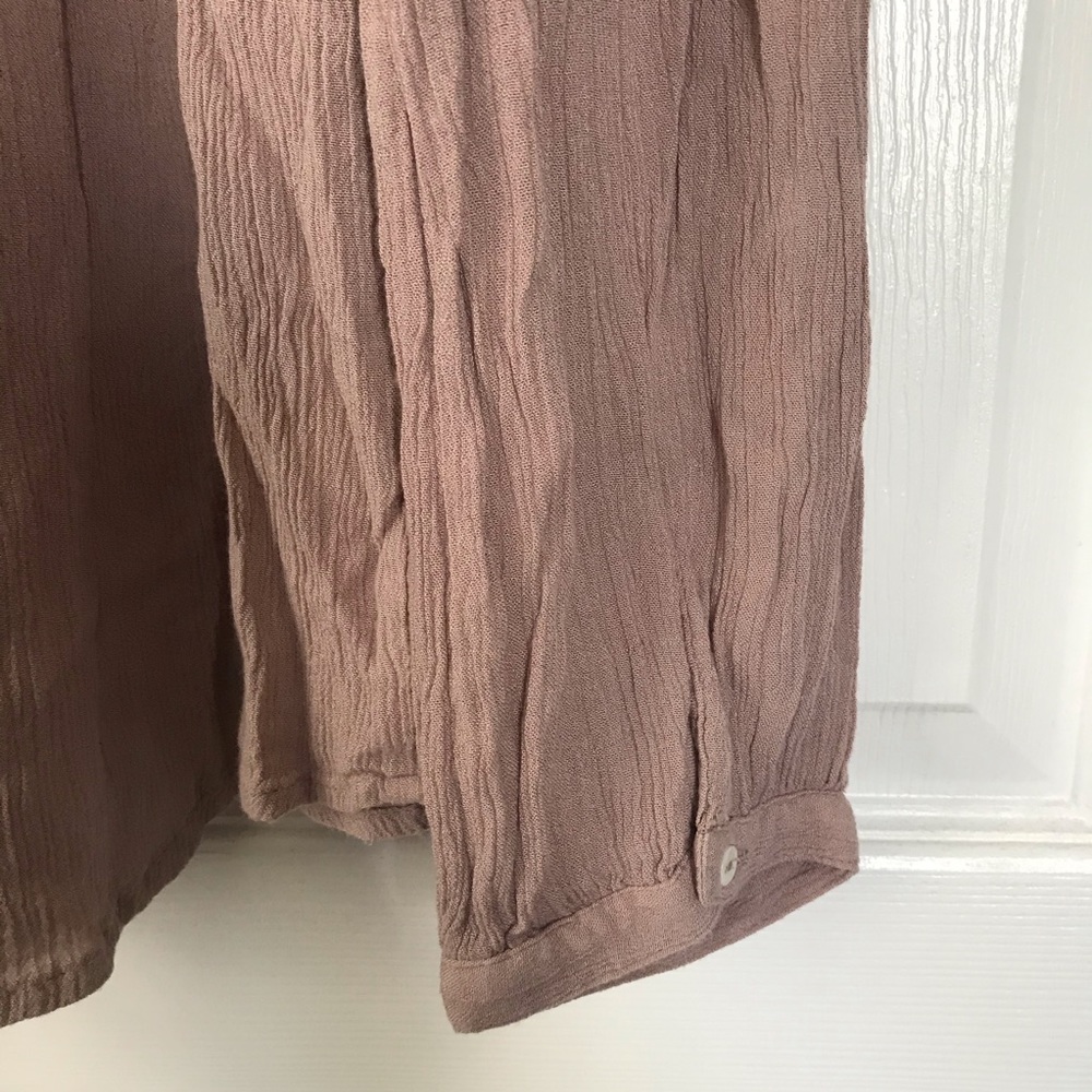 American Eagle Button Down Blouse Shirt Mauve Smal - image 5